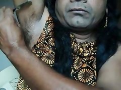 Indian girl shaving armpits..